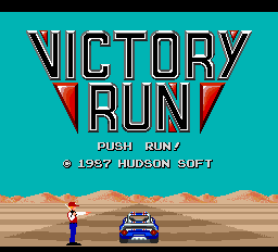 Victory Run title screen for TurboGrafx-16